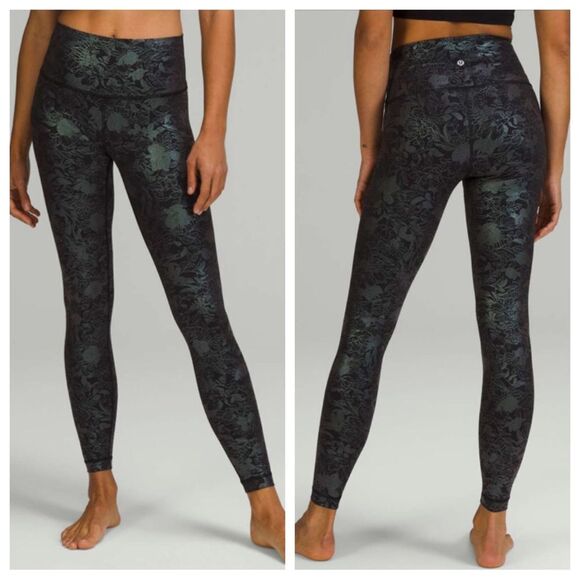 Lululemon Wunder Under High-Rise Tight 28" *Full-On Luxtreme Shine foil size 18 - Picture 3 of 16